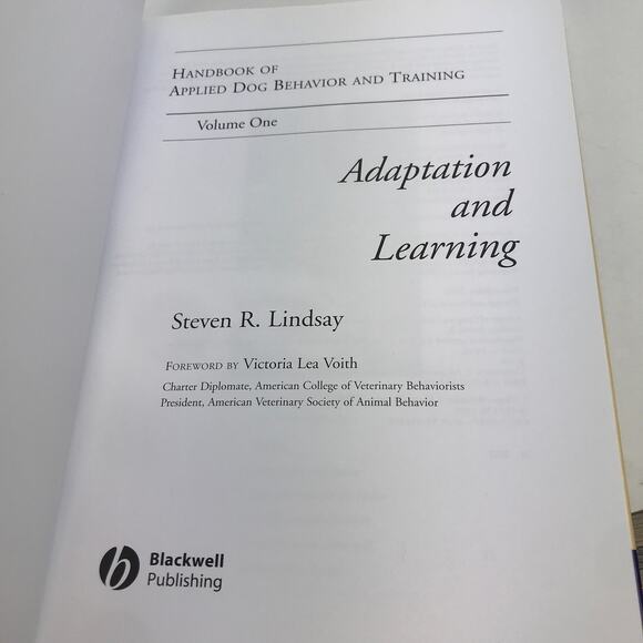 Handbook of Applied Dog Behavior and Training Volume One Adaptation and Learning - Picture 5 of 9